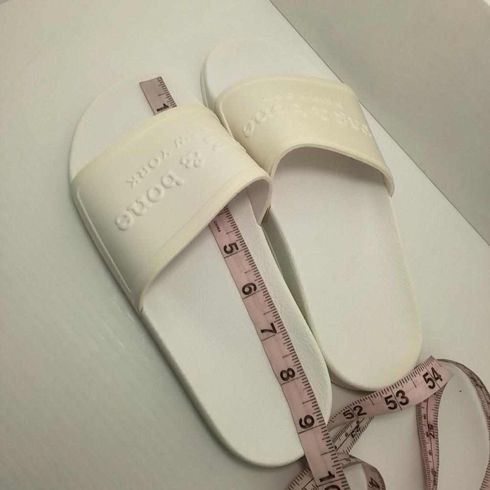 NEW IN BOX Rag & Bone Logo Pool White Slides - Picture 8 of 10